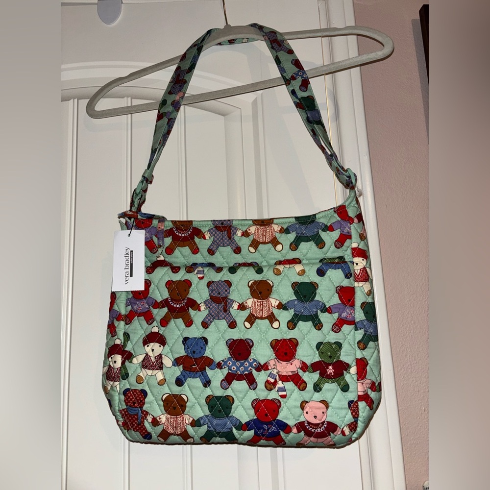 NWT Vera Bradley Toasty Teddies Essential XL Crossbody Purse